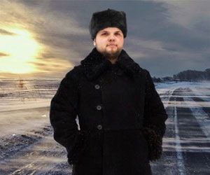 Черный тулуп-бекеша