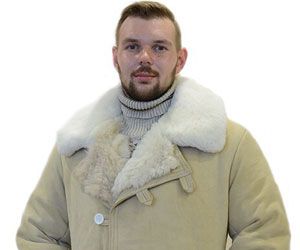 Белый тулуп-бекеша